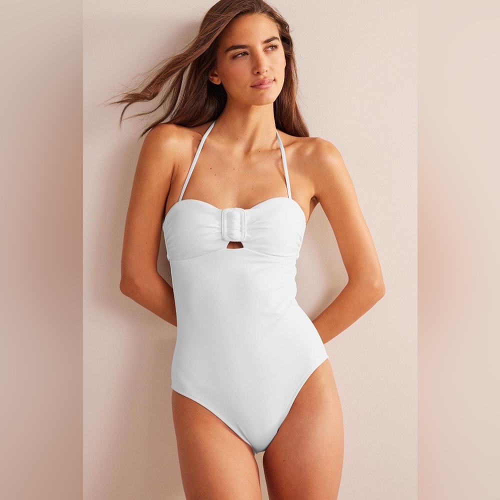Boden NWT White One-Piece Swimsuit size US 14